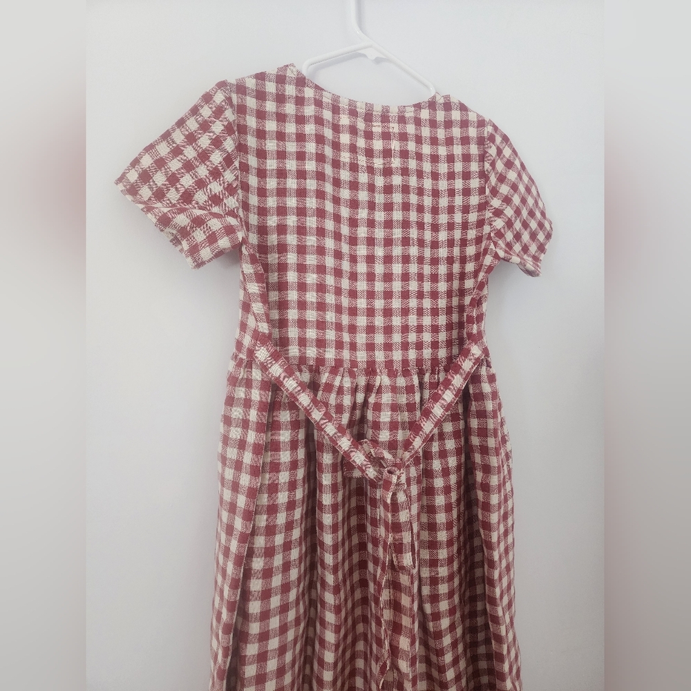 notPERFECTLINEN Marsala Gingham Mama Maxi Dress Small - Brand New - Picture 5 of 5